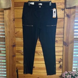 Joie Black Cargo Pants with Zipper Accents